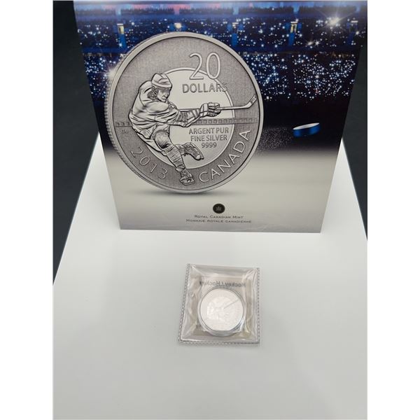 2013 Canada $20 Fine .999 Silver Hockey Coin