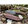 Image 1 : Custom Damascus Skinning Knife with Sheath