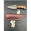 Image 2 : Custom Damascus Skinning Knife with Sheath