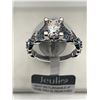 Image 2 : Jeulia Sterling Silver Blue CZ Ring 7.5
