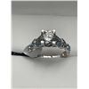 Image 4 : Jeulia Sterling Silver Blue CZ Ring 7.5