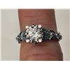 Image 8 : Jeulia Sterling Silver Blue CZ Ring 7.5