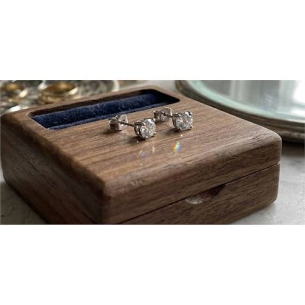 1.0 Carat Solitaire Stud Earrings