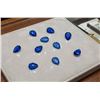 Image 1 : LOT of 10 Pear-Shaped Blue Gemstones - approx 2.75 carats TW