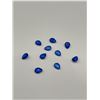 Image 2 : LOT of 10 Pear-Shaped Blue Gemstones - approx 2.75 carats TW
