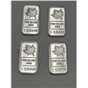 Image 3 : Lot of Four 1 Gram Silver Bars .999