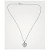 Image 1 : Silver Heart Keyhole Pendant Necklace