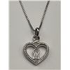 Image 3 : Silver Heart Keyhole Pendant Necklace