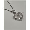 Image 4 : Silver Heart Keyhole Pendant Necklace