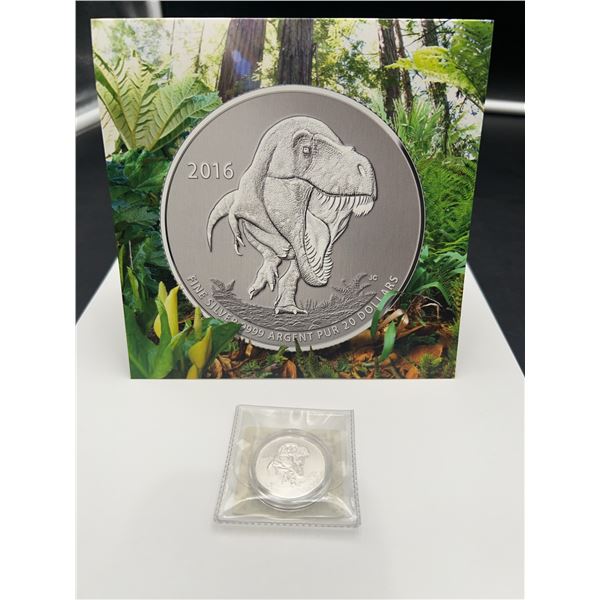 2016 $20 Silver Coin Tyrannosaurus Rex
