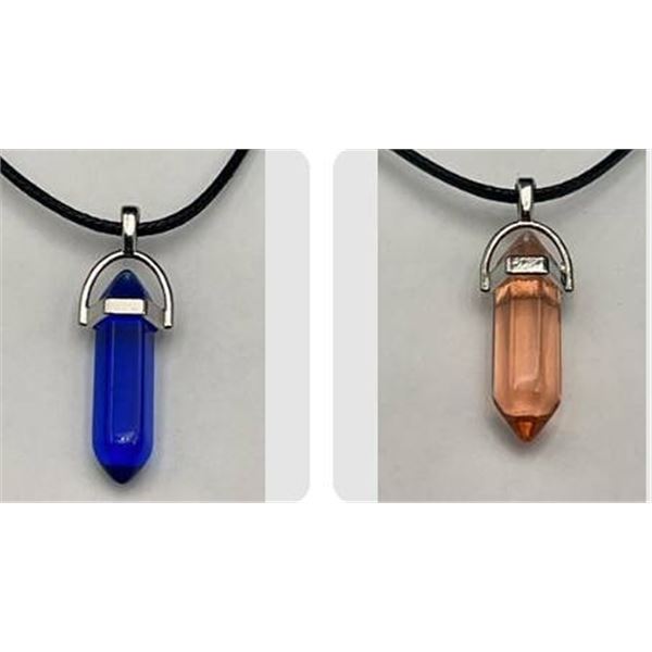 Two Crystal Pendant Necklaces