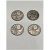 Image 2 : LOT of 4 - 1943 Canada Silver 25 Cent Coins