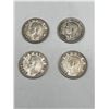 Image 3 : LOT of 4 - 1943 Canada Silver 25 Cent Coins