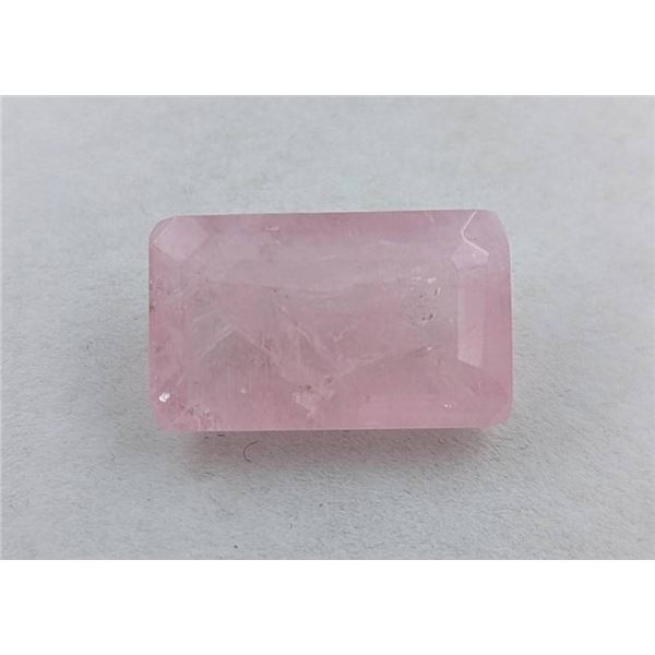 10.44 ct Certified Pink Morganite gemstone ($7,830 Appraisal)