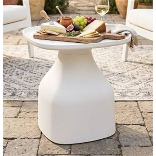 MountainHouse Grace White Side Table