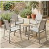 Image 1 : 4 Gray Mesh Patio Chairs - CHAIRS ONLY