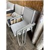 Image 3 : 4 Gray Mesh Patio Chairs - CHAIRS ONLY