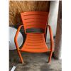 Image 2 : Orange Metal Slat-Back Armchair