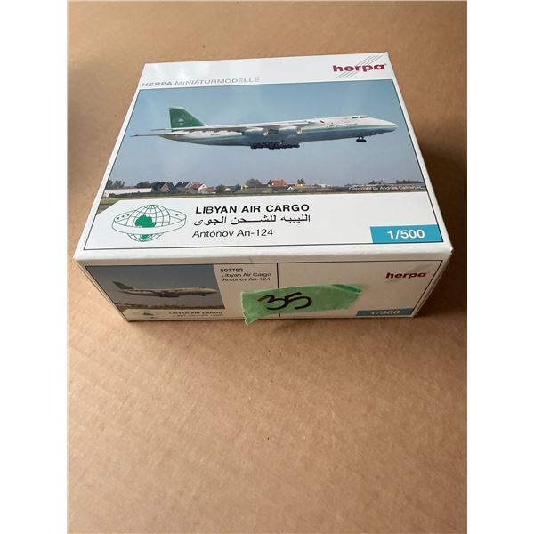 HERPA 1/500 LIBYAN AIR CARGO ANTONOV AN-124 MODEL AIRPLANE DIECAST