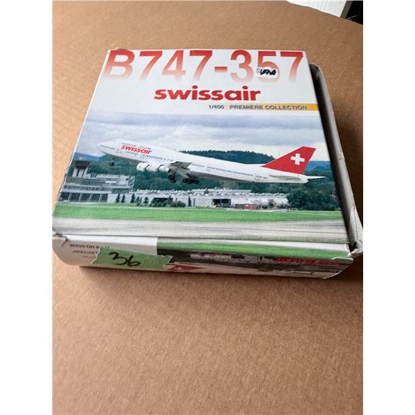 SWISSAIR B747-357 1:400 PREMIERE COLLECTION MODEL AIRPLANE DIECAST