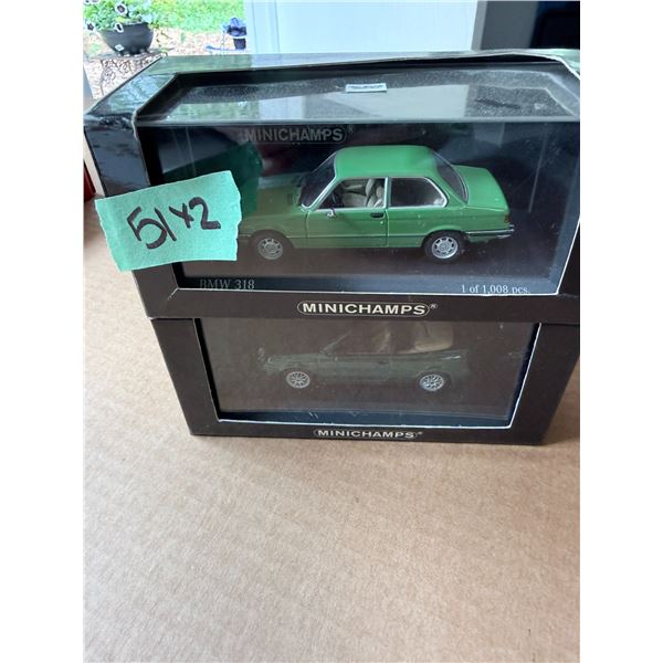 MINICHAMPS BMW 318 1975 GREEN DIECAST MODEL CAR IN BOX DIECAST