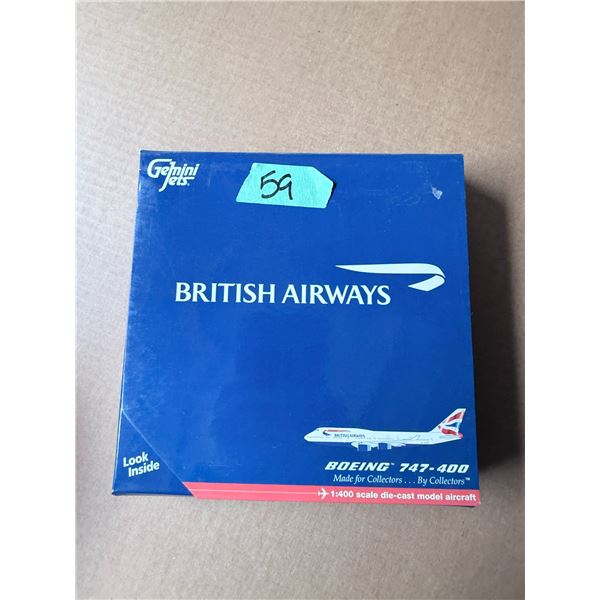 GEMINI JETS BRITISH AIRWAYS BOEING 747-400 1:400 DIE-CAST MODEL AIRCRAFT DIECAST