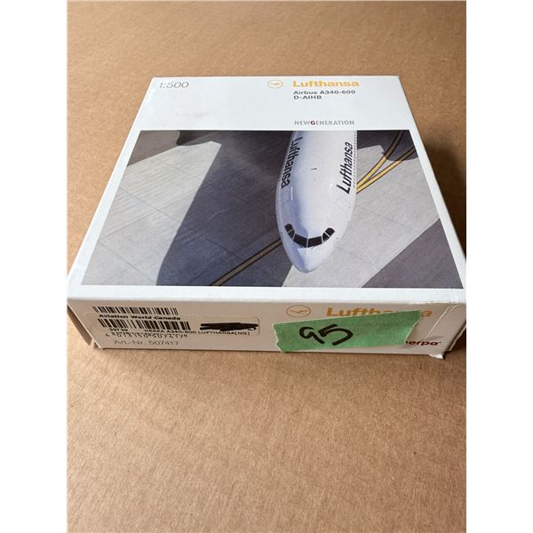 HERPA 1:500 LUFTHANSA AIRBUS A340-600 MODEL AIRPLANE DIECAST