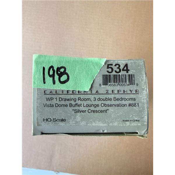 BROADWAY LIMITED IMPORTS CALIFORNIA ZEPHYR HO SCALE PASSENGER CAR