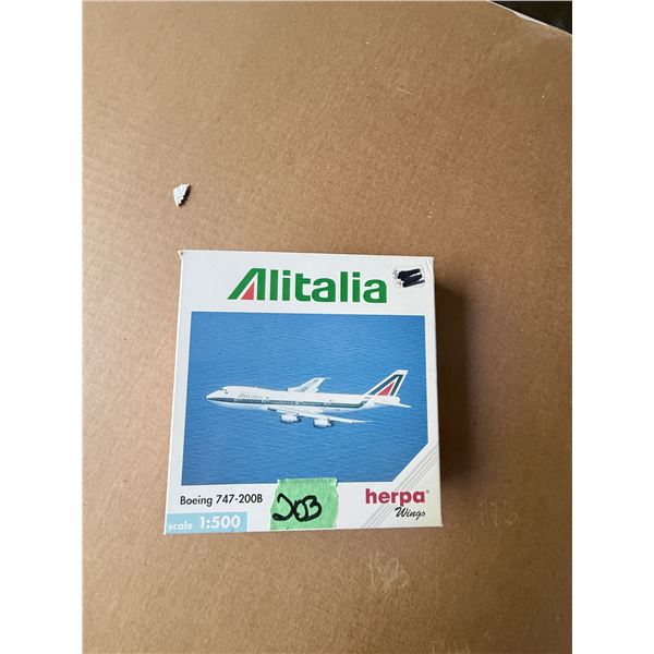 HERPA WINGS ALITALIA BOEING 747-200B 1:500 DIECAST MODEL AIRPLANE