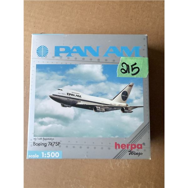 HERPA WINGS PAN AM BOEING 747SP 1:500 DIECAST MODEL AIRPLANE