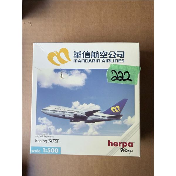HERPA WINGS MANDARIN AIRLINES BOEING 747SP 1:500 DIECAST MODEL AIRPLANE