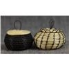 Image 18 : FOUR PAPAGO HORSE HAIR AND TWO NAVAJO YARN BASKETS