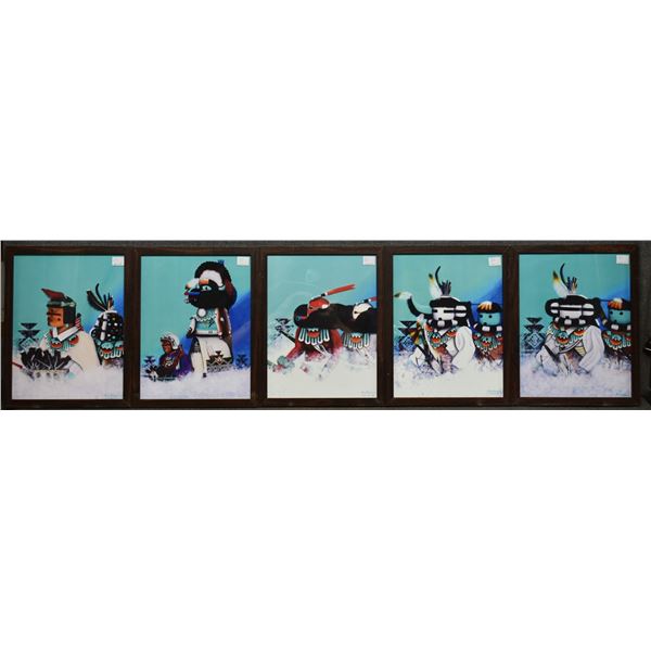 FIVE ZUNI PRINTS (ELROY NATACHU JR.)