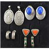 Image 1 : SIX PAIRS OF NATIVE AMERICAN EARRINGS