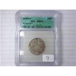 2001-P Kentucky Quarter ICG MS67