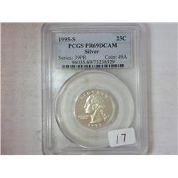 1995-S Wash. Quarter PCGS PR69DCAM (Silver)