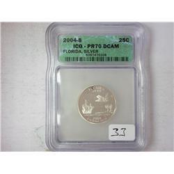 2004-S Florida Quarter ICG PR70DCAM (Silver)