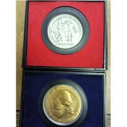 2 US Mint Americas 1st Medals, Gen. Morgan, Pewter