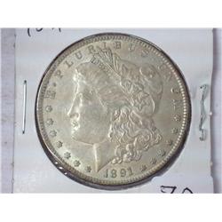 1891 Morgan Silver Dollar