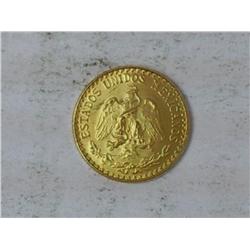 1945 Mexico 2 Peso Gold (UNC) .0482 Oz. AGW
