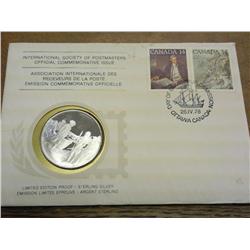 1978 Canada 1st Day Cover W/ Sterling Proof Medal