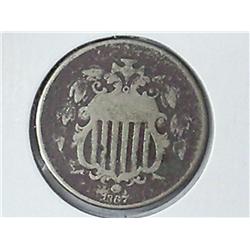 1867 Shield Nickel