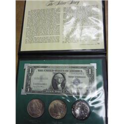 "Silver Story" Mogan $, Peace $, Gem CU Silver