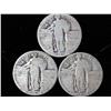 Image 1 : 3 Assorted Standing Liberty Quarters