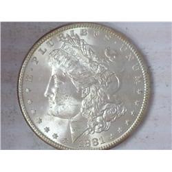 1881-S Morgan Silver Dollar (UNC)
