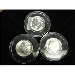 1962, 64 And 2003-S Roosevelt Dimes (Proof)