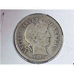 1913 Barber Dime