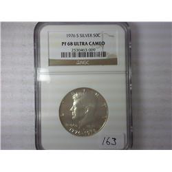 1976-S Kennedy Half NGC PF68 Ultra Cameo Silver