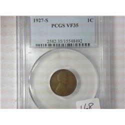 1927-S Lincoln Cent PCGS VF35