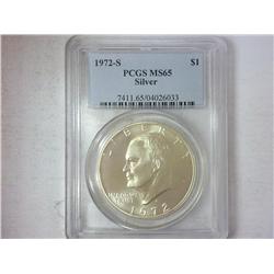 1972-S Ike Dollar PCGS MS65 Silver